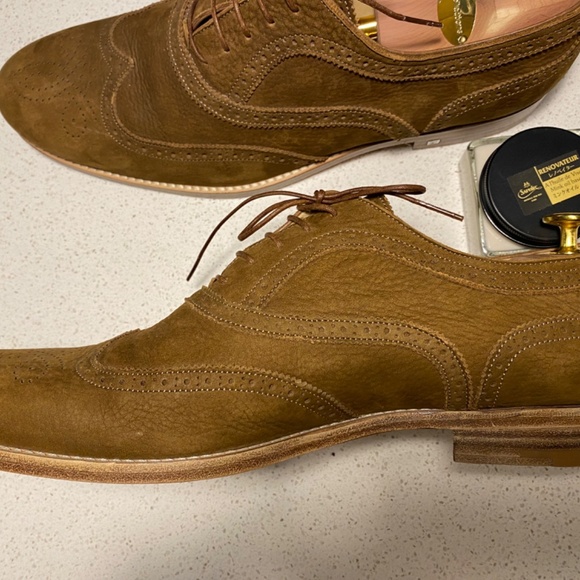 LOUIS VUITTON LV Men's Shoes derby Brown Suede UK 9 - Picture 4 of 11